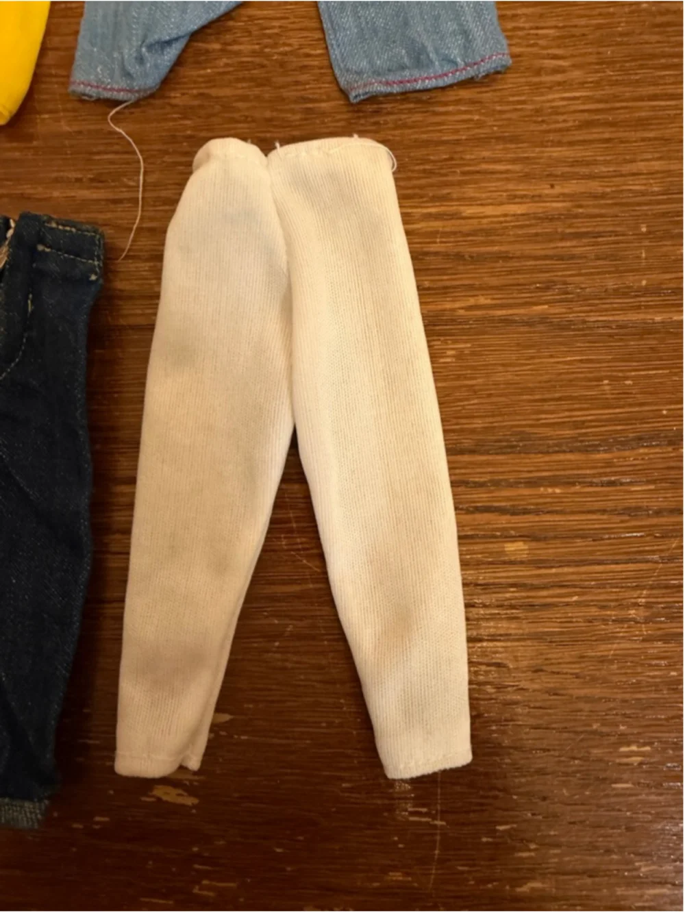 Vintage Barbie Pants Lot 6 Pieces Untagged Jeans Leggings Doll Clothes Bundle